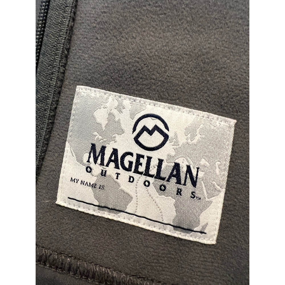 Magellan Outdoors Girls XL Gray Softshell Fleece Lined Full Zip Jacket - Picture 5 of 13